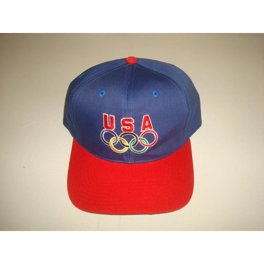 2PC LOT  ATLANTA OLYMPIC  OLYMPICS 1996 SNAPBACK HAT CAP DEADSTOCK  VINTAGE bx1‎